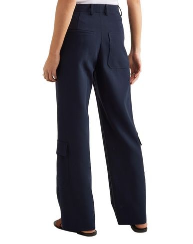 Shop Deveaux Woman Pants Midnight Blue Size 4 Wool