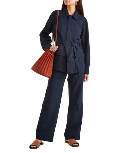 Deveaux Woman Pants Midnight Blue Size 4 Wool In Blue