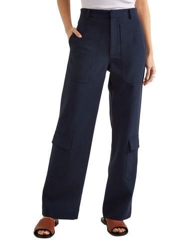 Shop Deveaux Woman Pants Midnight Blue Size 4 Wool