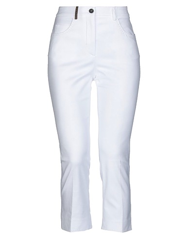 PESERICO Pantalone Bianco 96% Cotone, 4% Elastan