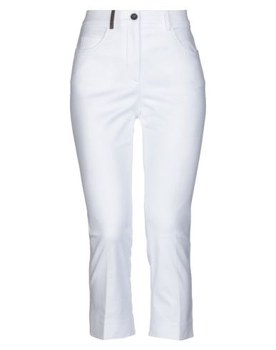 Peserico Woman Pants White Size 12 Cotton, Elastane