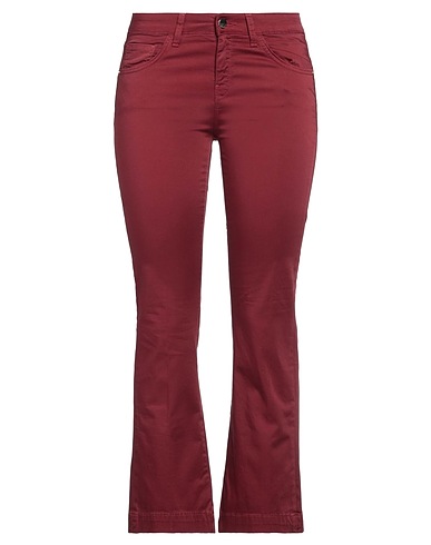 KAOS JEANS Casual trouser Burgundy 98% Cotton, 2% Elastane