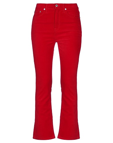 RE/DONE Casual trouser Red 97% Cotton, 3% Elastane