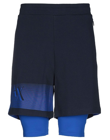ARMANI EXCHANGE Shorts & Bermuda Midnight blue 53% Cotton, 45% Polyester, 2% Elastane