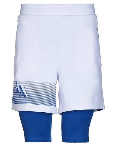 ARMANI EXCHANGE Shorts & Bermuda White 53% Cotton, 45% Polyester, 2% Elastane
