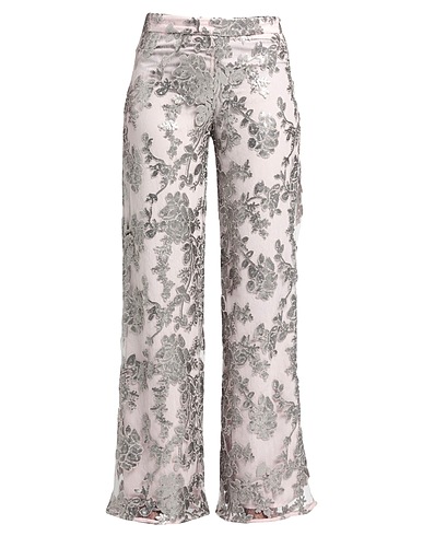 1-ONE Casual trouser Pink 100% Polyester, Acetate, Silk