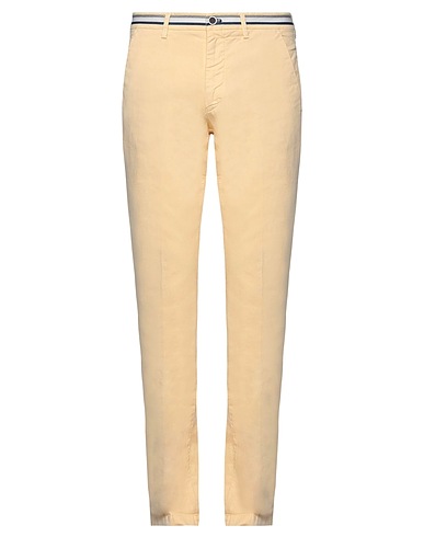 MASON'S Casual trouser Pastel yellow 96% Cotton, 4% Elastane