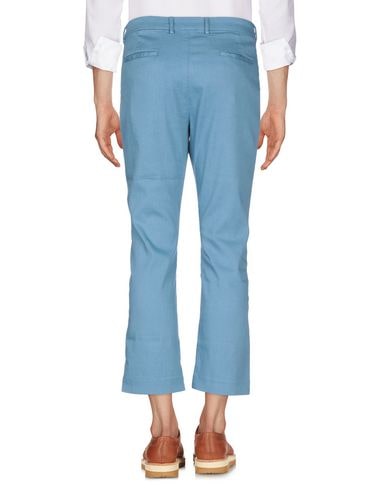 Shop Pence Man Pants Pastel Blue Size 32 Linen, Cotton, Elastane