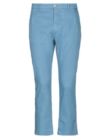 Shop Pence Man Pants Pastel Blue Size 32 Linen, Cotton, Elastane