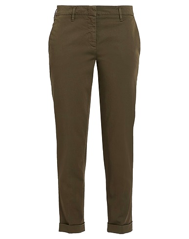 ASPESI Casual pants Dark green 98% Cotton, 2% Elastane