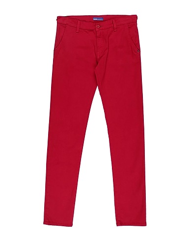 GAUDÌ Casual trouser Red 98% Cotton, 2% Elastane