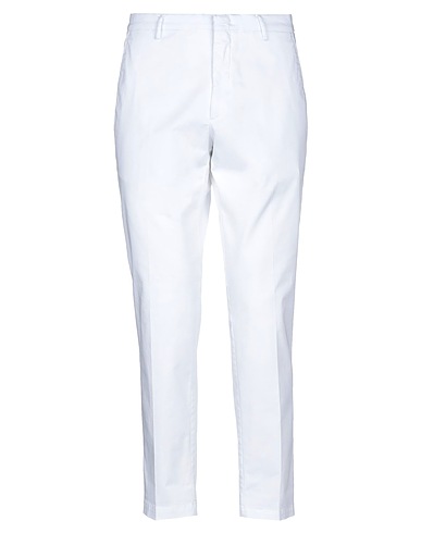MICHAEL COAL Casual trouser White 97% Cotton, 3% Elastane