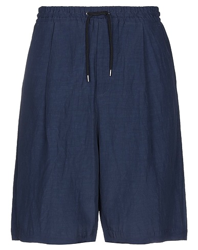 GIORGIO ARMANI Shorts & Bermuda Midnight blue 61% Viscose, 39% Linen