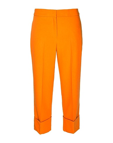 8 by YOOX Casual trouser Orange 75% Polyester, 23% Viscose, 2% Elastane
