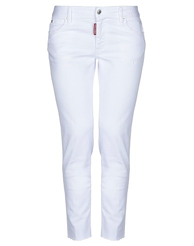 DSQUARED2 Casual trouser White 98% Cotton, 2% Elastane