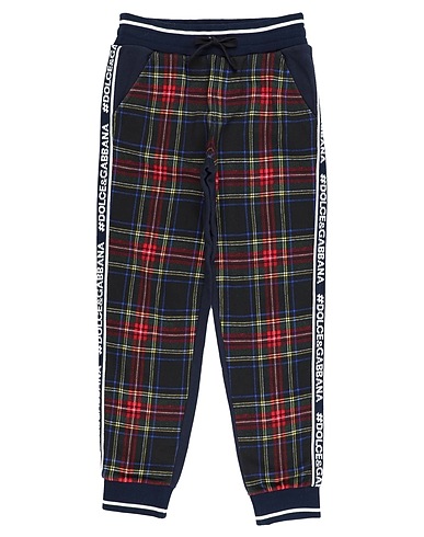 DOLCE&GABBANA Casual pants Midnight blue 100% Cotton, Elastane