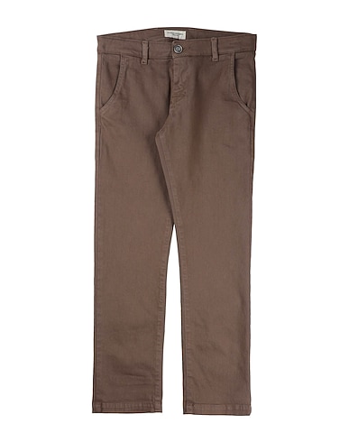 PAOLO PECORA Casual trouser Khaki 97% Cotton, 3% Elastane