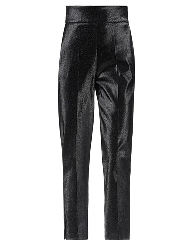 ELISABETTA FRANCHI Casual trouser Charcoal 82% Cotton, 15% Metallic fiber, 3% Polyester