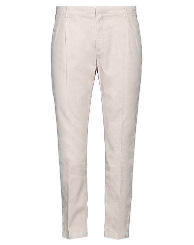 YAN SIMMON Pantalone Beige 67% Cotone, 30% Lino, 2% Poliestere, 1% Elastan