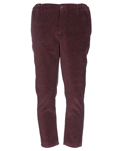 GREY DANIELE ALESSANDRINI Casual trouser Plum 97% Cotton, 3% Elastane