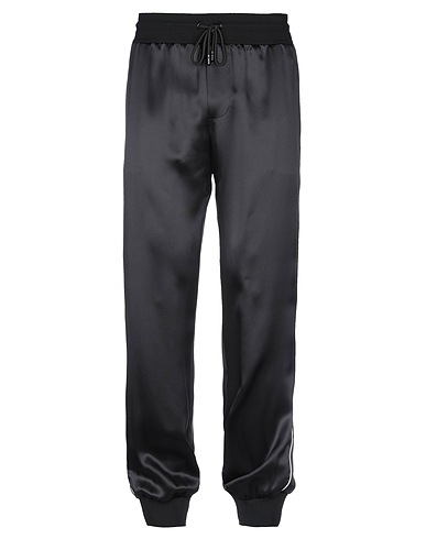 DOLCE&GABBANA Casual trouser Black 100% Silk, Elastane