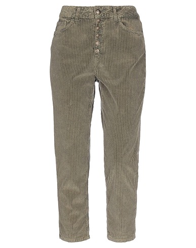 DONDUP Casual pants Military green 98% Cotton, 2% Elastane