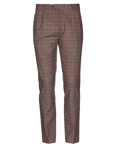 DANIELE ALESSANDRINI HOMME Casual trouser Brown 40% Acrylic, 30% Polyester, 20% Wool, 5% Polyamide, 5% Other Fibres