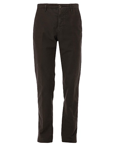 INCOTEX Casual pants Dark brown 98% Cotton, 2% Elastane