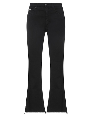 (+) PEOPLE Pantalone Nero 92% Cotone, 6% Elastomultiestere, 2% Elastan