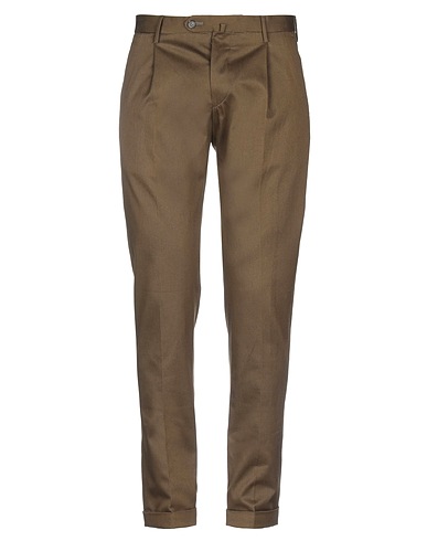 BRIGLIA 1949 Casual pants Military green 98% Cotton, 2% Elastane
