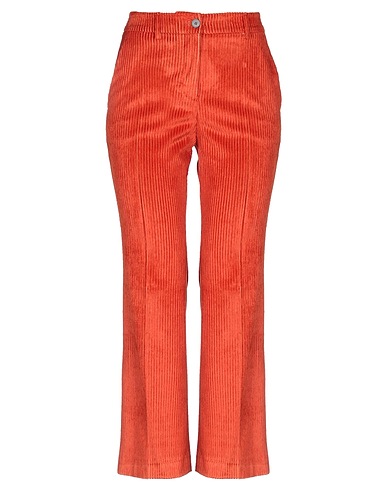 INCOTEX Casual pants Orange 64% Cotton, 35% Viscose, 1% Elastane