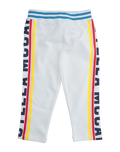 STELLA McCARTNEY KIDS Casual trouser White 100% Cotton, Polyester, Elastane