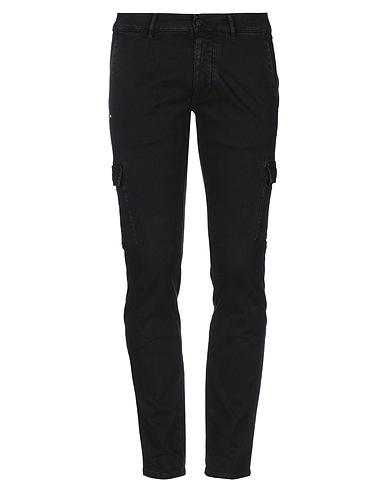 GREY DANIELE ALESSANDRINI Casual trouser Black 98% Cotton, 2% Elastane