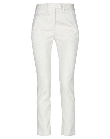DONDUP Casual trouser Ivory 64% Cotton, 27% Polyamide, 5% Polyester, 4% Elastane