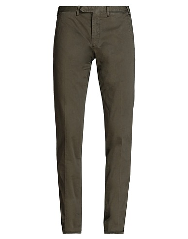 RAF MOORE Casual trouser Khaki 97% Cotton, 3% Elastane