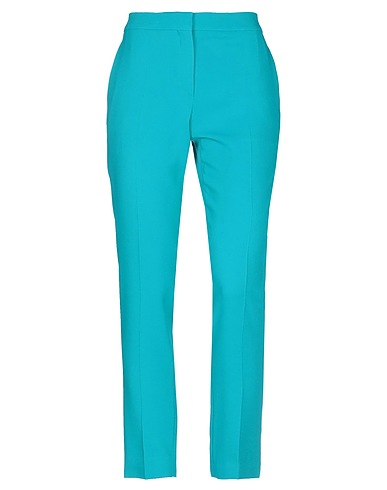 MOSCHINO Casual trouser Turquoise 97% Viscose, 3% Other Fibres
