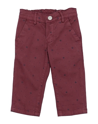 MANUELL & FRANK Casual trouser Burgundy 97% Cotton, 3% Elastane