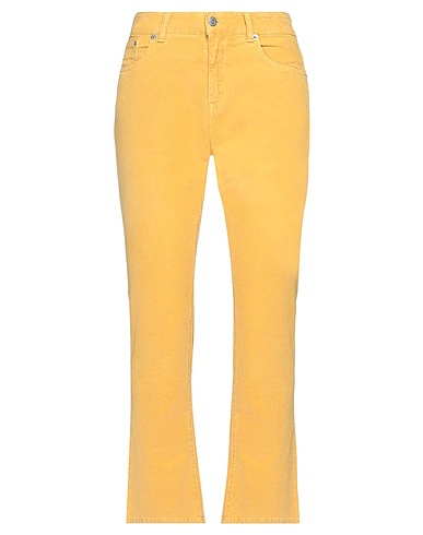 DEPARTMENT 5 Casual trouser Yellow 97% Cotton, 3% Elastane