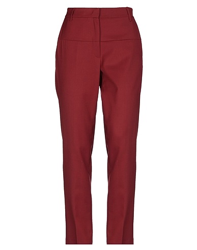 8PM Casual trouser Burgundy 53% Polyester, 43% Virgin Wool, 4% Elastane