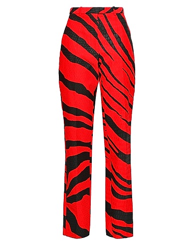 ROBERTO CAVALLI Casual pants Red 71% Cotton, 20% Silk, 9% Acrylic