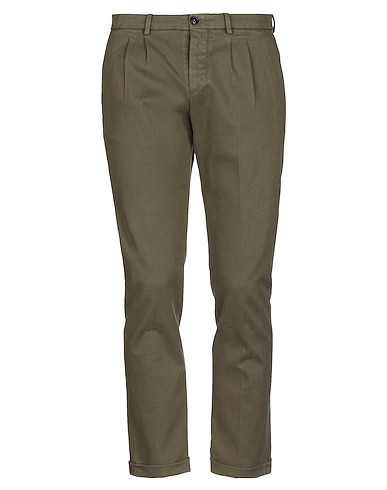 (+) PEOPLE Pantalon VERDE MILITARE 98% Coton, 2% Élasthanne