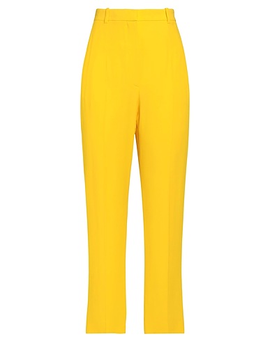 MCQUEEN Casual pants Yellow 52% Viscose, 48% Acetate