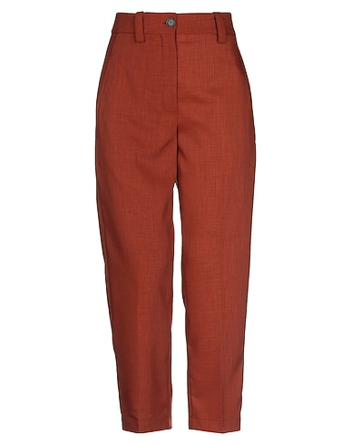 ERIKA CAVALLINI Casual trouser Brown 94% Polyester, 6% Elastane