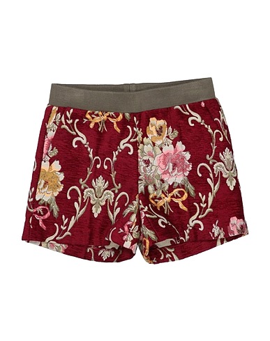 TWINSET Shorts & Bermuda Burgundy 100% Polyester, Viscose, Elastane