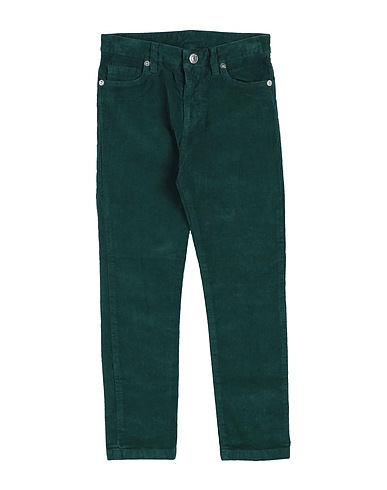 VICOLO Casual trouser Dark green 97% Cotton, 3% Elastane