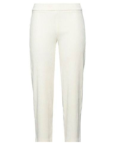 AVENUE MONTAIGNE Leggings Avorio 48% Cotone, 30% Modal, 18% Altre Fibre, 4% Corda