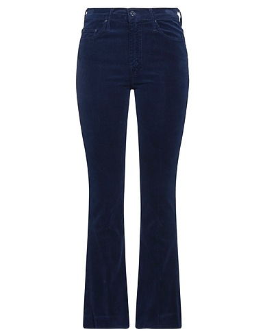 MOTHER Casual trouser Navy blue 93% Cotton, 6% Polyester, 1% Elastane