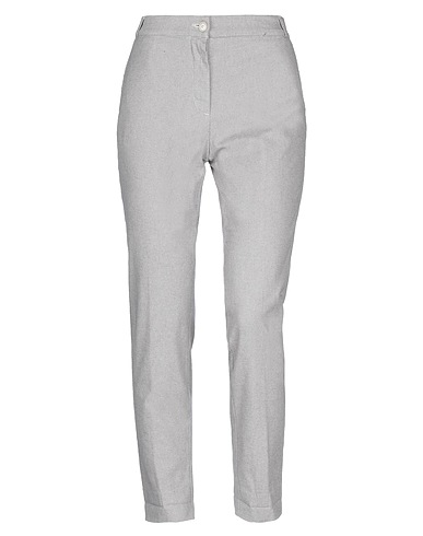 MANILA GRACE Casual pants Light grey 97% Cotton, 3% Elastane