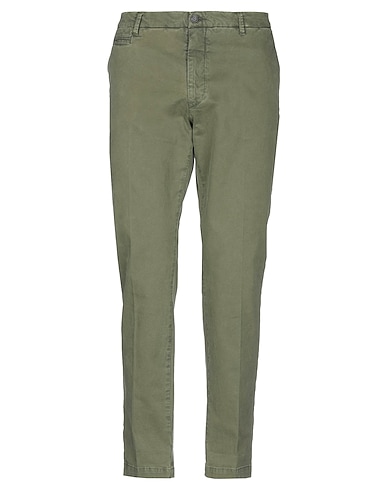 40WEFT Casual pants Military green 98% Cotton, 2% Elastane