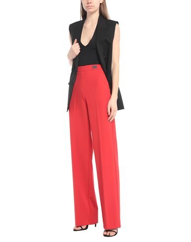 Shop Be Blumarine Woman Pants Red Size 8 Polyester, Elastane